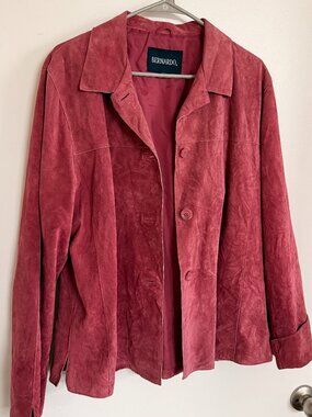 Pink Suede Leather Jacket